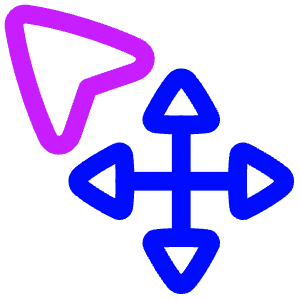 Arrow Cursor Move Icon from Plump Neon - Free Set