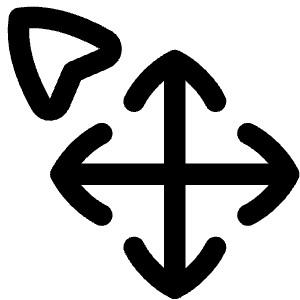 Arrow Cursor Move Icon from Flex Line - Free Set