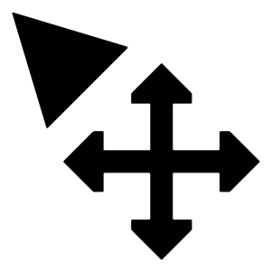 Arrow Cursor Move Icon from Sharp Solid - Free Set