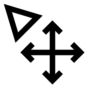 Arrow Cursor Move Icon from Sharp Line - Free Set