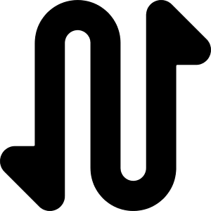 Arrow Curvy Up Down 1 Icon from Core Solid - Free Set