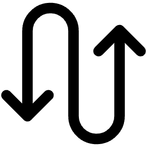 Arrow Curvy Up Down 2 Icon from Core Line - Free Set