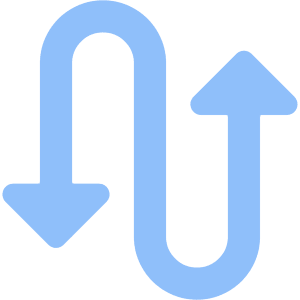 Arrow Curvy Up Down 2 Icon from Core Flat - Free Set