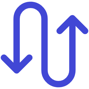 Arrow Curvy Up Down 2 Icon from Core Duo - Free Set