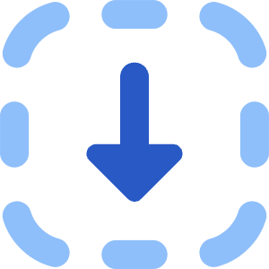Arrow Down Dashed Square Icon from Core Flat - Free Set