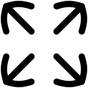 Arrow Expand Icon from Flex Line - Free Set