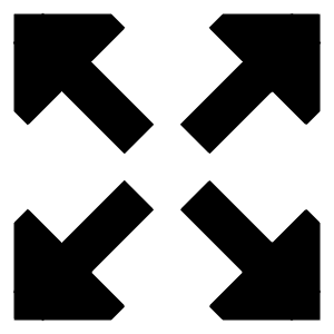 Arrow Expand Icon from Sharp Solid - Free Set