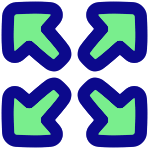 Arrow Expand Icon from Plump Pop - Free Set