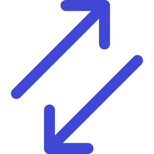 Arrow Transfer Diagonal 3 Icon from Core Duo - Free Set