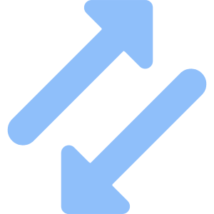 Arrow Transfer Diagonal 3 Icon from Core Flat - Free Set