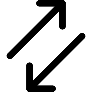 Arrow Transfer Diagonal 3 Icon from Core Line - Free Set