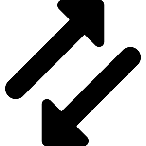 Arrow Transfer Diagonal 3 Icon from Core Solid - Free Set