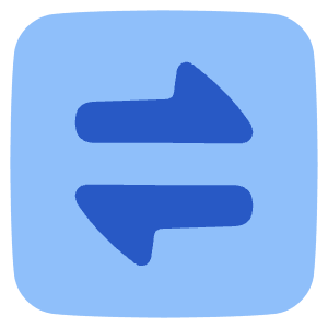 Arrow Transfer Horizontal Square Icon from Plump Flat - Free Set