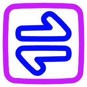 Arrow Transfer Horizontal Square Icon from Plump Neon - Free Set