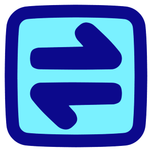 Arrow Transfer Horizontal Square Icon from Plump Pop - Free Set