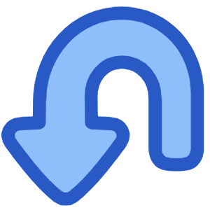 Arrow Turn Down Large Icon from Plump Duo - Free Set