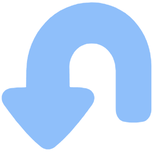 Arrow Turn Down Large Icon from Plump Flat - Free Set