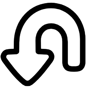 Arrow Turn Down Large Icon from Plump Line - Free Set