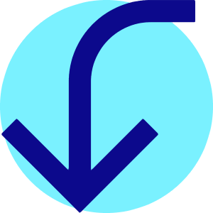 Arrow Turn Down Left Large Icon from Sharp Pop - Free Set