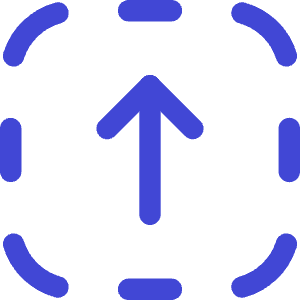 Arrow Up Dashed Square Icon from Core Duo - Free Set