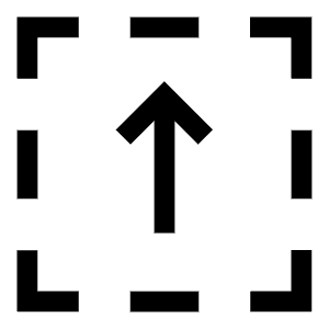 Arrow Up Dashed Square Icon from Sharp Line - Free Set