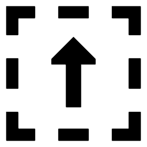 Arrow Up Dashed Square Icon from Sharp Solid - Free Set