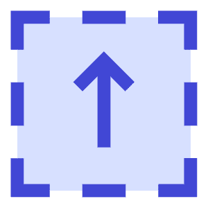 Arrow Up Dashed Square Icon from Sharp Duo - Free Set