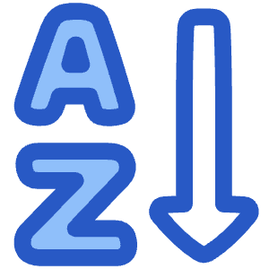 Ascending Alphabetical Order Icon from Plump Duo - Free Set