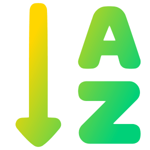 Ascending Alphabetical Order Icon from Plump Gradient - Free Set