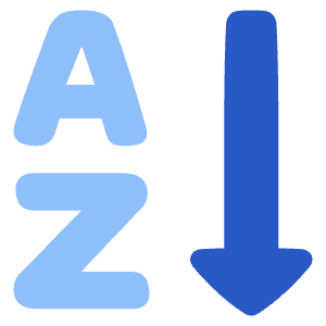 Ascending Alphabetical Order Icon from Plump Flat - Free Set
