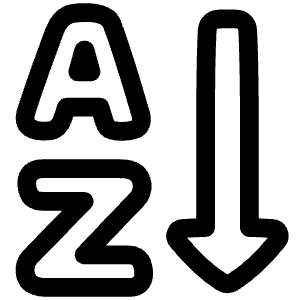 Ascending Alphabetical Order Icon from Plump Line - Free Set