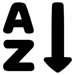 Ascending Alphabetical Order Icon from Plump Solid - Free Set