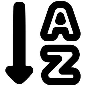 Ascending Alphabetical Order Icon from Plump Remix - Free Set