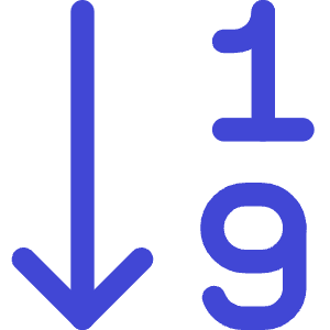 Ascending Number Order Icon from Core Duo - Free Set