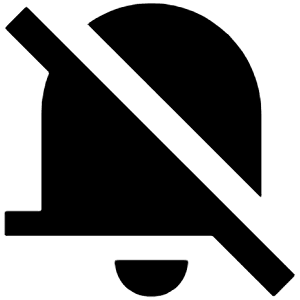 Bell Notifiaction Mute Disable 1 Icon from Nova Solid - Free Set