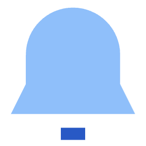 Bell Notification Icon from Sharp Flat - Free Set