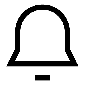 Bell Notification Icon from Sharp Line - Free Set