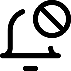 Block Bell Notification Icon from Core Line - Free Set
