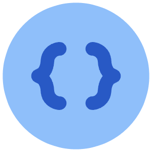 Braces Circle Icon from Core Flat - Free Set