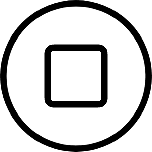 Button Stop Icon from Ultimate Light - Free Set