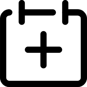 Calendar Add Icon from Core Line - Free Set
