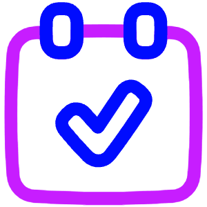 Calendar Check Icon from Plump Neon - Free Set