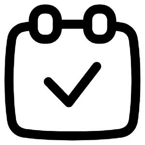 Calendar Check Icon from Plump Line - Free Set