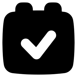 Calendar Check Icon from Plump Solid - Free Set