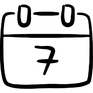 Calendar Date Icon from Freehand Line - Free Set