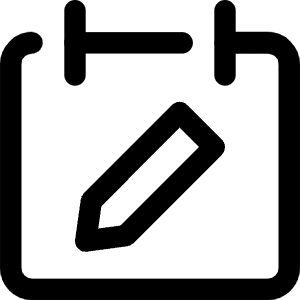 Calendar Edit Icon from Core Line - Free Set