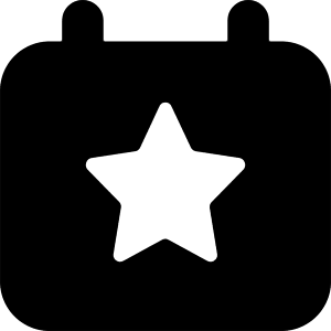 Calendar Favorite Star Icon from Micro Solid - Free Set
