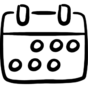 Calendar Grid Icon from Freehand Line - Free Set