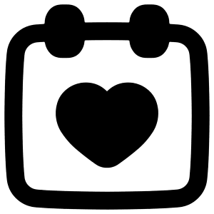 Calendar Heart Icon from Plump Remix - Free Set
