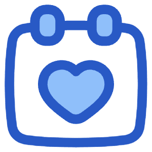 Calendar Heart Icon from Plump Duo - Free Set